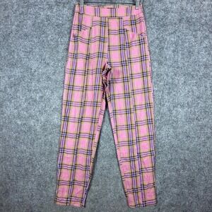 Heartbreak Pants Womens Small Pink Plaid Academia Girly Elle Preppy Barbie‎